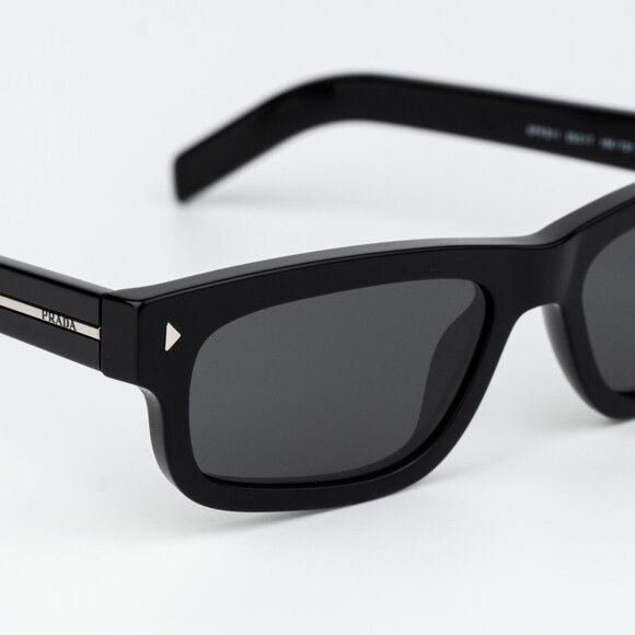 Prada Men Sunglasses Black Grey Rectangle PRB11S 16K731 NEW AUTHENTIC - Picture 7 of 13
